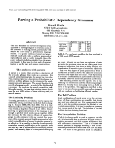 Parsing a  Probabilistic Dependency Grammar