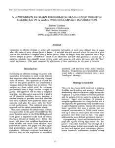 A  COMPARISON  BETWEEN  PROBABILISTIC HEURISTICS