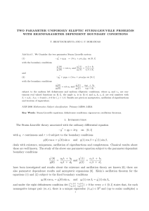 TWO PARAMETER UNIFORMLY ELLIPTIC STURM-LIOUVILLE PROBLEMS WITH EIGENPARAMETER DEPENDENT BOUNDARY CONDITIONS