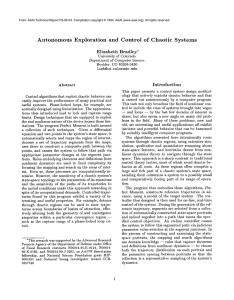 Autonomous  Exploration and  Control of  Chaotic Systems
