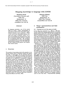Mapping  knowledge to  language with  LOOM