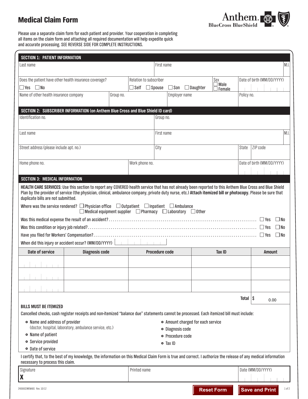 Medical Claim Form Template Pdf Template Bank2home