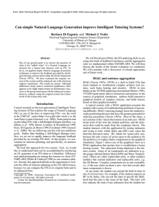 Can simple Natural Language Generation improve Intelligent Tutoring Systems?
