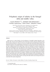 Polyphasic origin of salinity in the Senegal delta and middle valley