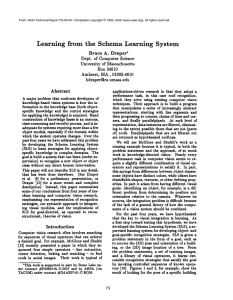 Learning from  the  Schema  Learning System