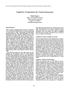 Cognitive Cooperation  for  Visual  Interaction