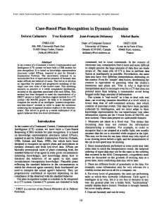 Case-Based  Plan  Recognition  in  Dynamic Domains