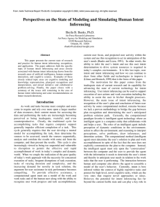 Perspectives on the State of Modeling and Simulating Human Intent Inferencing