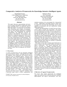 Comparative Analysis of Frameworks for Knowledge-Intensive Intelligent Agents Randolph M Jones