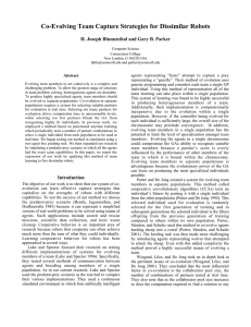 Co-Evolving Team Capture Strategies for Dissimilar Robots