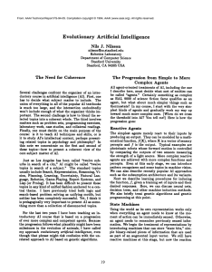 Evolutionary Artificial Intelligence Nils  J.  Nilsson