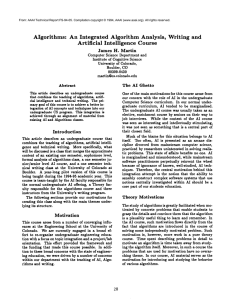 AIgorithms: An  Integrated Algorithm  Analysis, Writing  and