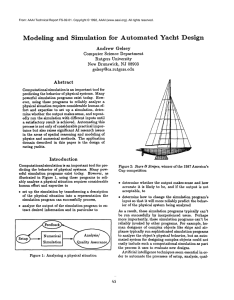Modeling and  Simulation for  Automated Yacht  Design