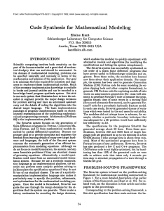 Code  Synthesis for  Mathematical Modeling