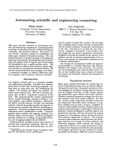 Automating  scientific and  engineering computing