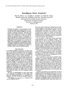 Intelligent Data  Analysis*