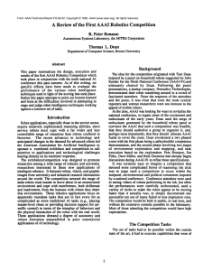 A Review  of  the  First  AAAI... R. Peter Bonasso Thomas L.  Dean