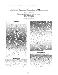 Intelligent Dynamic  Simulation of  Mechanisms