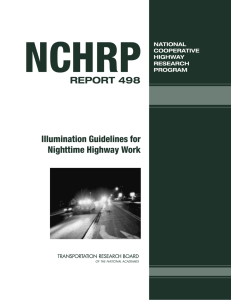 NCHRP REPORT 498 Illumination Guidelines for Nighttime Highway Work