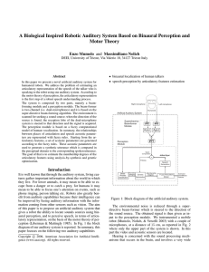A Biological Inspired Robotic Auditory System Based on Binaural Perception... Motor Theory Enzo Mumolo and Massimiliano Nolich