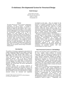 Evolutionary Developmental System for Structural Design Rafal Kicinger