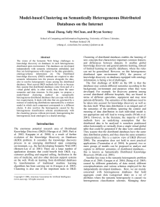 Model-based Clustering on Semantically Heterogeneous Distributed Databases on the Internet