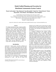 Model-Unified Planning and Execution for Distributed Autonomous System Control