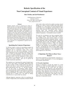 Robotic Specification of the Non-Conceptual Content of Visual Experience