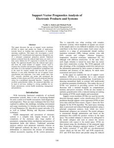 Support Vector Prognostics Analysis of Electronic Products and Systems