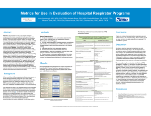 Metrics for Use in Evaluation of Hospital Respirator Programs