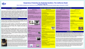 Respiratory Protection for Pesticide Handlers: The California Model