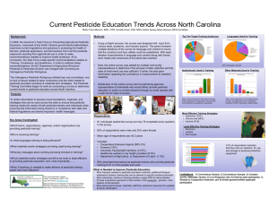 Current Pesticide Education Trends Across North Carolina