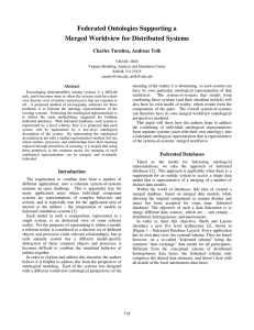 Federated Ontologies Supporting a Merged Worldview for Distributed Systems