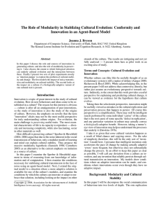 The Role of Modularity in Stablizing Cultural Evolution: Conformity and