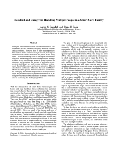 Resident and Caregiver: Handling Multiple People in a Smart Care... Aaron S. Crandall and Diane J. Cook