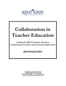 Collaboration in Teacher Education A Guide for PK-12 Student Teachers,