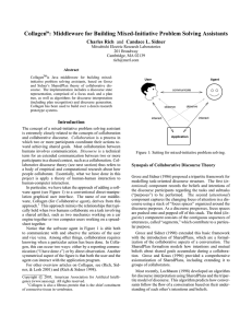 Collagen : Middleware for Building Mixed-Initiative Problem Solving Assistants Charles Rich
