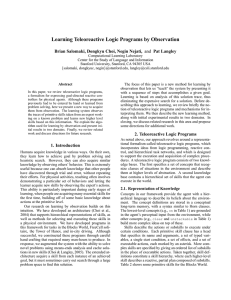 Learning Teleoreactive Logic Programs by Observation