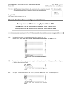 HART RESEARCH ASSOCIATES/PUBLIC OPINION STRATEGIES Study #16139 -- page 1 March 2016