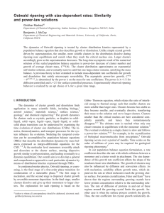 Ostwald ripening with size-dependent rates: Similarity and power-law solutions Giridhar Madras