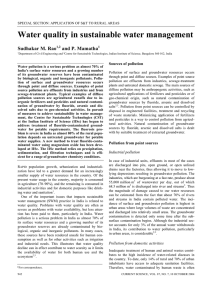 Water quality in sustainable water management Sudhakar M. Rao and P. Mamatha