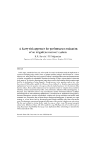 A fuzzy risk approach for performance evaluation K.R. Suresh , P.P. Mujumdar