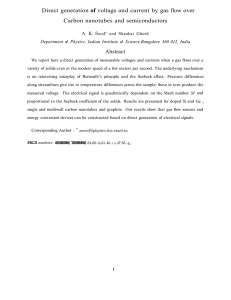 of Direct  generation Carbon nanotubes and semiconductors