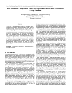 New Results On Cooperative, MultiStep Negotiation Over a Multi-Dimensional Utility Function