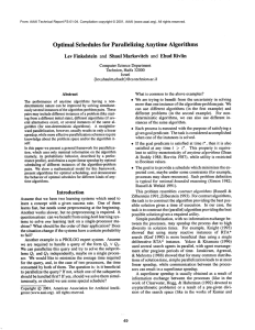 Optimal Schedules  for  Parallelizing  Anytime Algorithms