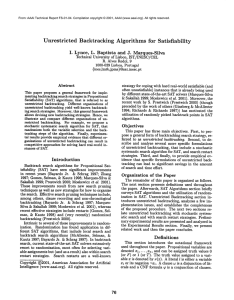Unrestricted Backtracking Algorithms  for  Satisfiability