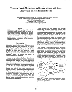 Temporal Update Mechanisms for  Decision  Making with ... Observations in  Probabilistic  Networks