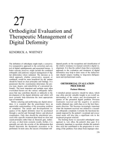27 Orthodigital Evaluation and Therapeutic Management of Digital Deformity