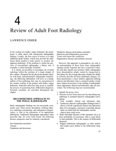 4 Review of Adult Foot Radiology LAWRENCE OSHER