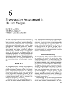 6 Preoperative Assessment in Hallux Valgus .